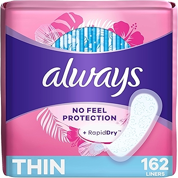 Always Thin No Feel Protection Panty Liners: Breathable, Unscented Daily Freshness