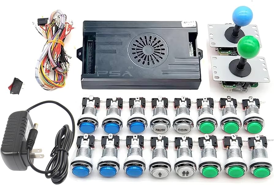 Amazon.com: 9800 in 1 Arcade Kit Saga Box with Sliver LED Arcade