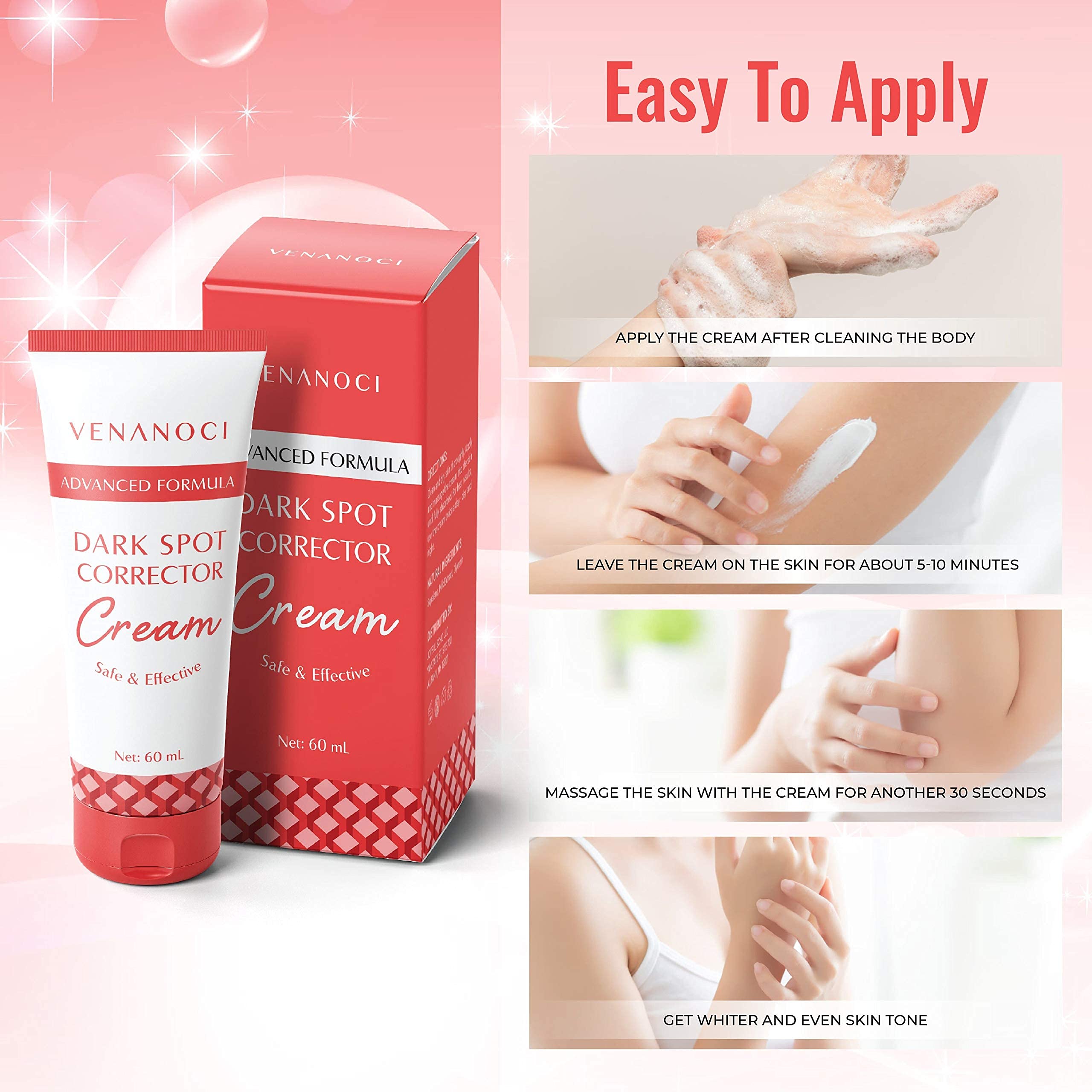 Venanoci Dark Spot Corrector Cream Bikini, Hyperpigmentation, Under Arm Cream, Dark Spot Cream