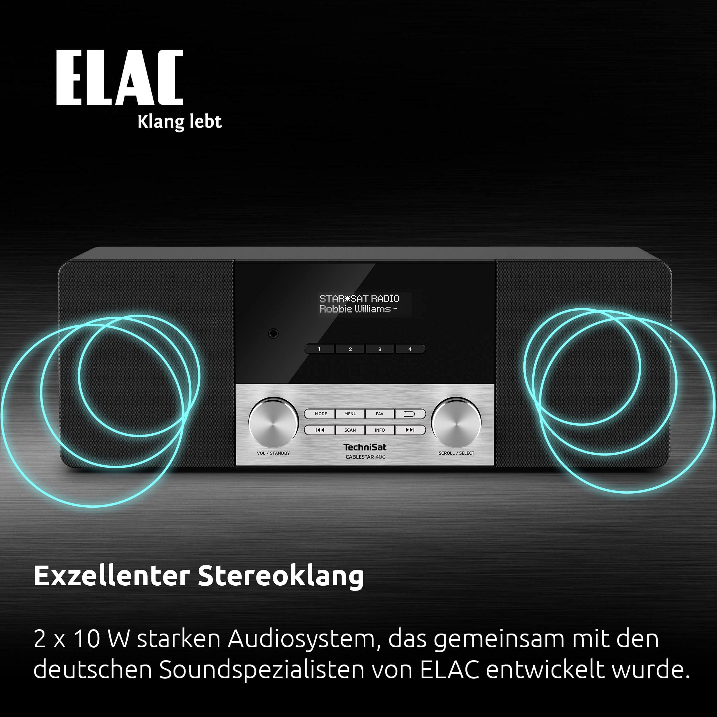 TechniSat CABLESTAR 400 - Stereoradio für Digitale Radioprogramme via Kabel