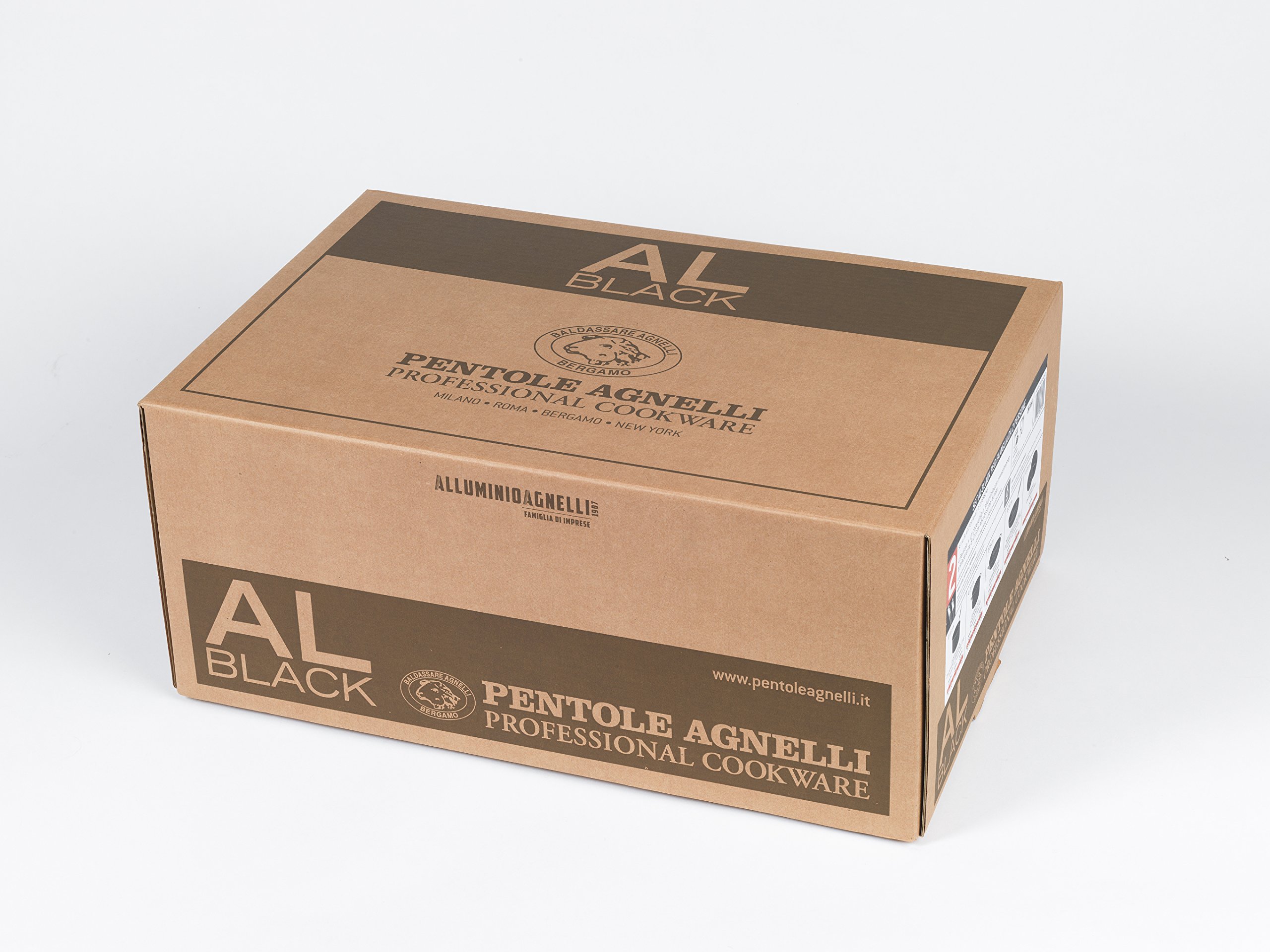 Pentole Agnelli ALSASETALBLACK2 All Black Set per 2 Persone, 3 mm, 5 Pezzi
