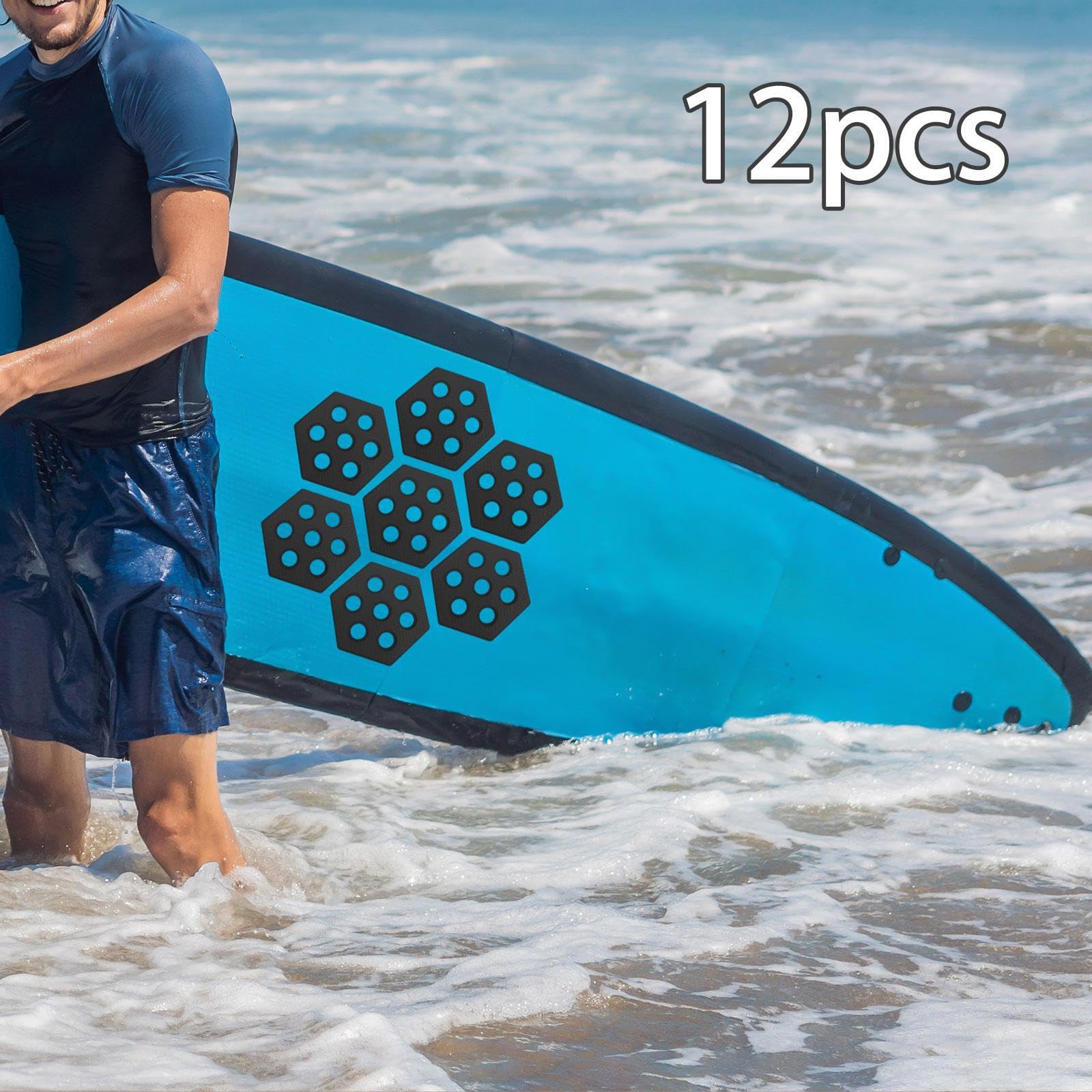 Almohadilla de tracción para Tabla de Surf, Almohadilla Antideslizante, Adhesiva, Flexible, con Orificios en Forma de Panal, Antideslizante, Adhesiva, para Tabla de Surf
