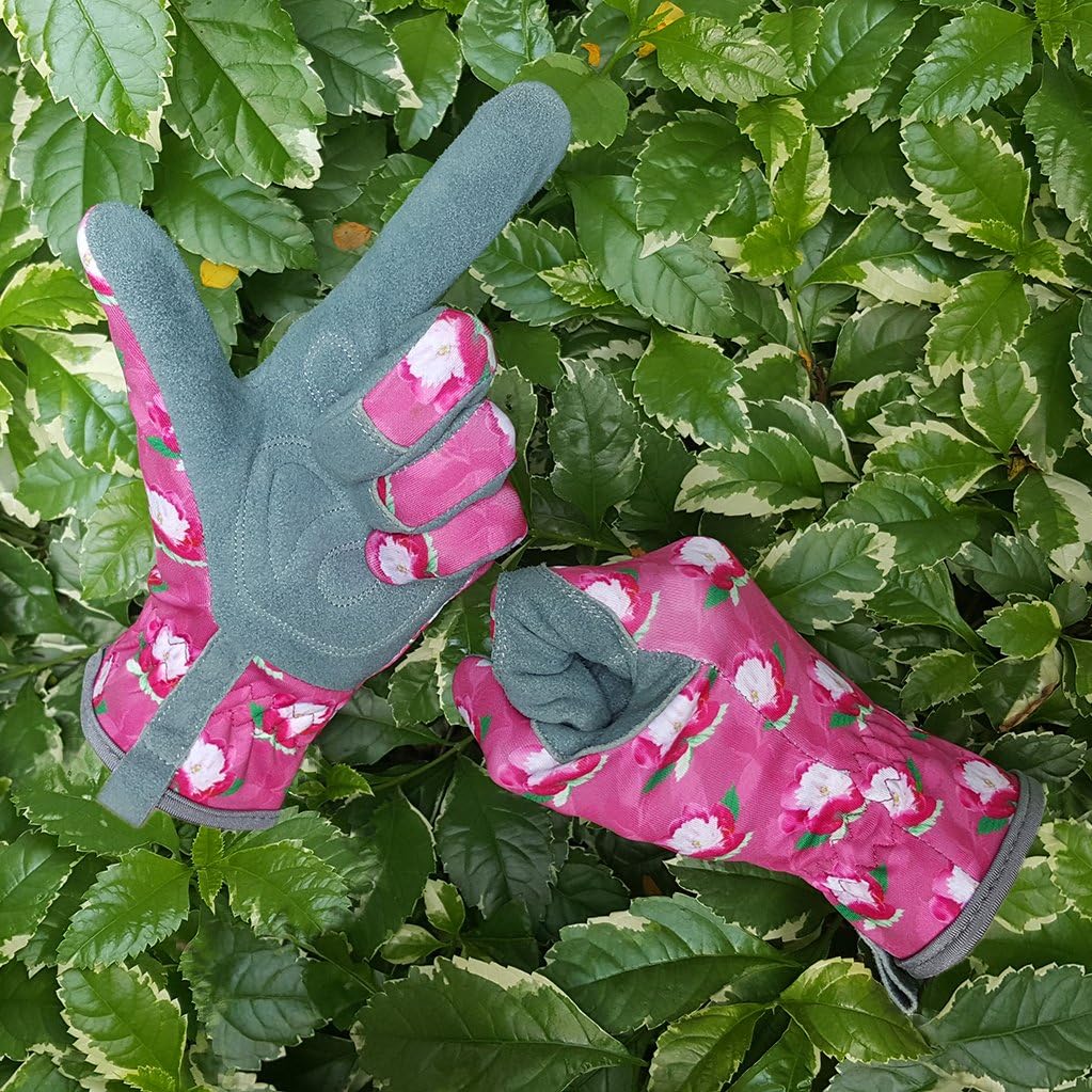 SKYDEER Premium Genuine Deerskin Suede Women's Gardening Gloves, Ultra-Soft Padded, Comfort Fit for Work (SD6612/M) - Image 7