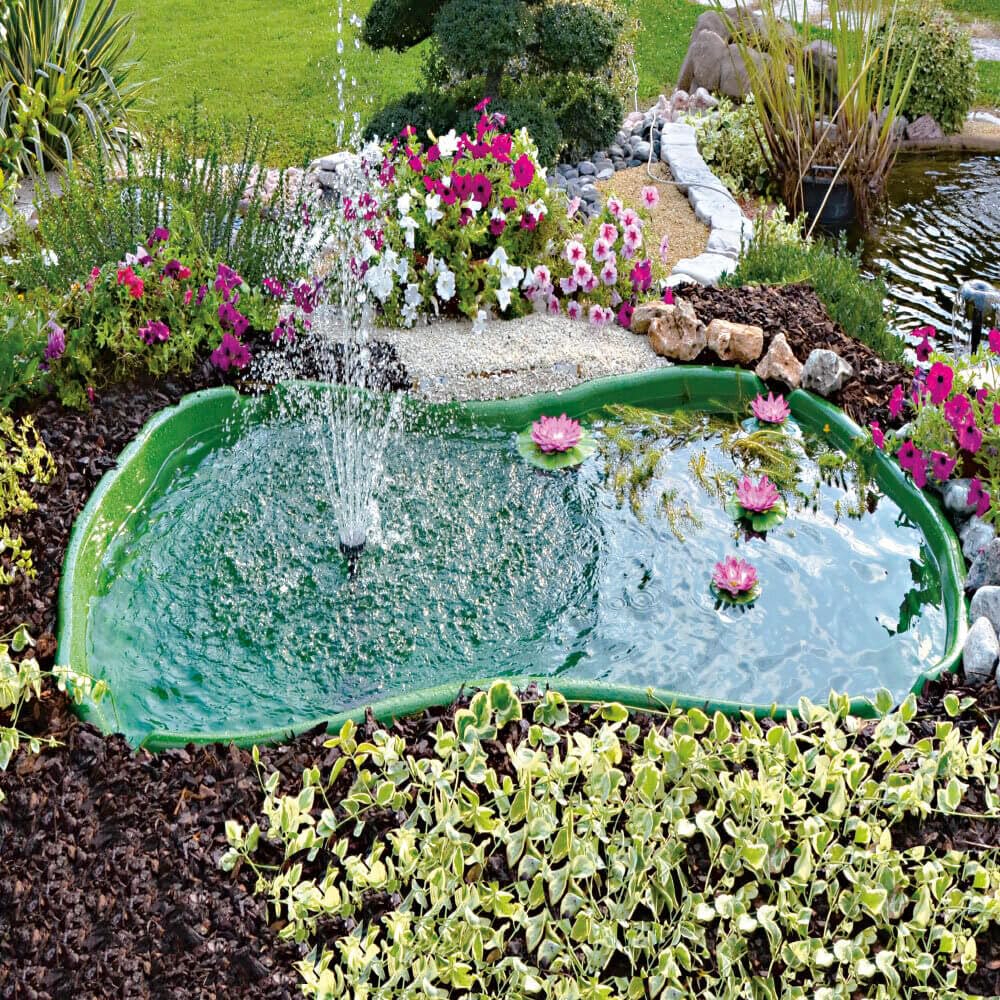 Giordanoshop Laghetto Artificiale da Giardino 178x125x45 cm in Polietilene 610 Litri Verde