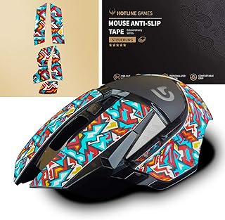 Hotline Games Colorful Mouse Anti-Slip Grip Tape for Logitech G502 Hero / G502 Lightspeed Wireless Gaming Mouse, Non-Fading,Sweat Resistant,Cut to Fit,Easy to Use,Professional Mice Upgrade Kit