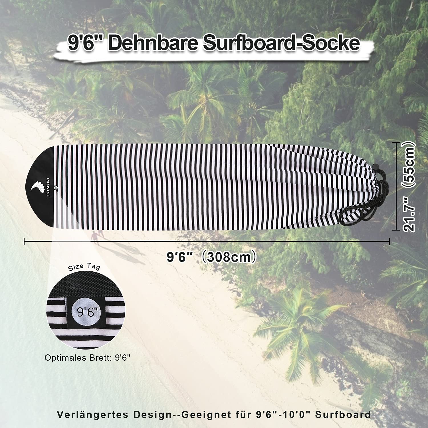 Z&J SPORT Copripiedi Da Surf Con Dry Bag 3L - Impermeabile Per Skateboard E Nuoto - Foto 5