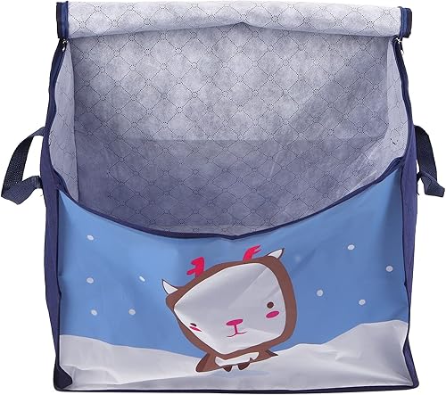 Fydun Almacenamiento de ropa con asa, caja de almacenamiento impermeable con cremallera de PVC tejida NoN, caja de almacenamiento plegable, edredón,