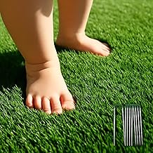 Service Life: 4 years (3.3 x 3.3 ft (1 x 1 m) Artificial Turf, Roll Type, Turf Length 1.2 inches (30 mm), Includes Fixed Pins, Veranda, Garden, Patio, Balcony, Rooftop, Gardening, Weedproofing