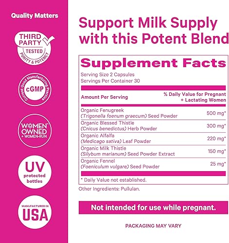 Miniatura 4 de Pink Stork Total Lactation - Suplemento dietético en cápsulas de apoyo para la lactancia