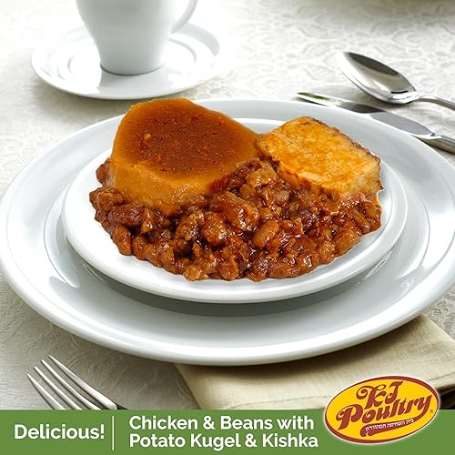 Miniatura 3 de Kosher MRE Meat Meals Ready to Comer Cholent y Kugel 1 paquete Preparado Shabbos Comida totalmente Cocida Cena de microondas estable en