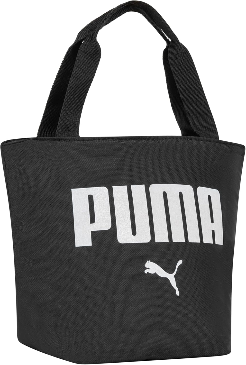 PUMA Unisex Kid's Adventure Lunch Tote, Black/White Glitter, Small - Image 3
