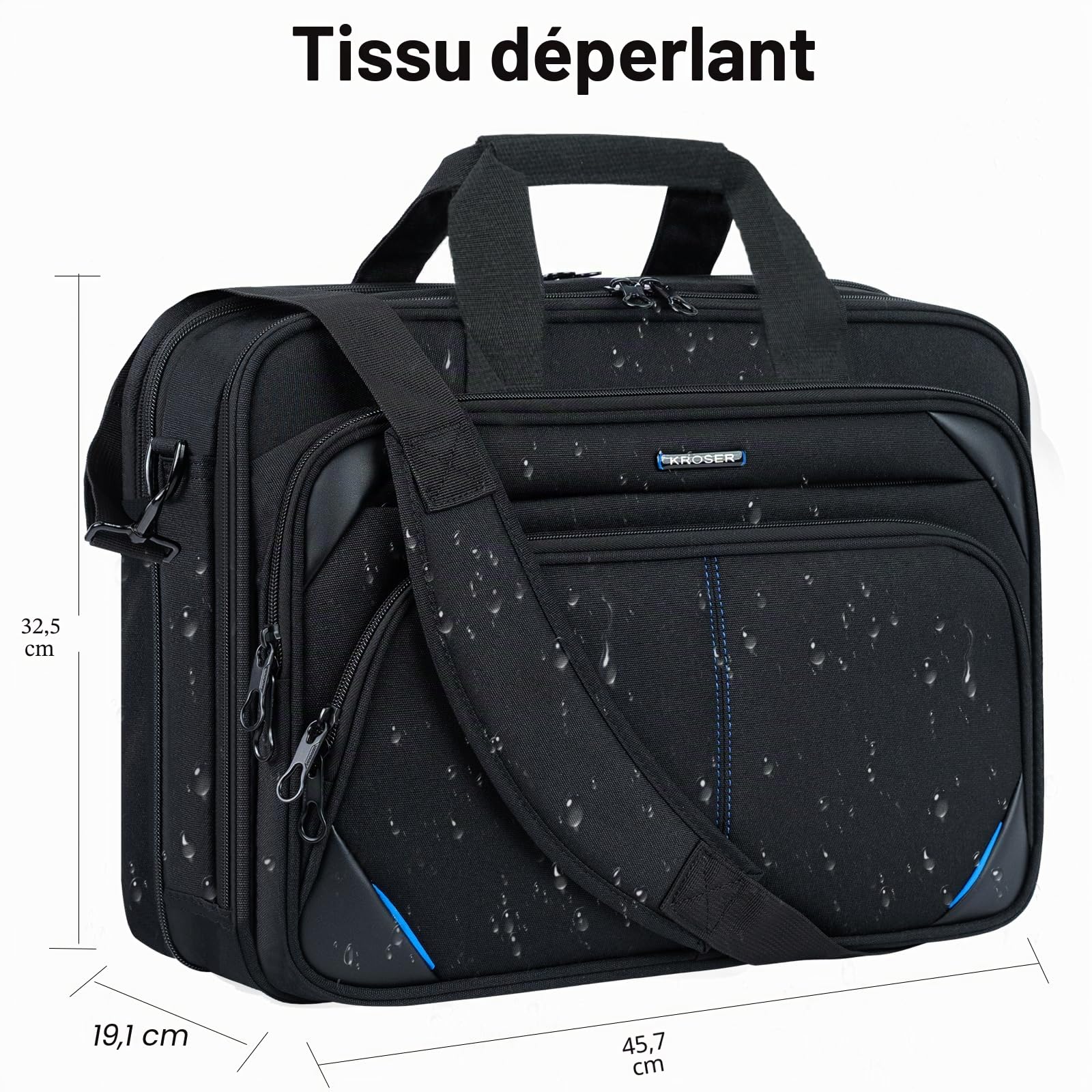 KROSER Sacoche pour ordinateur portable 15,6"