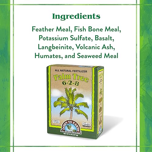 Miniatura 4 de Down to Earth Fertilizante orgánico para palmeras 6-2-8, 5 lb