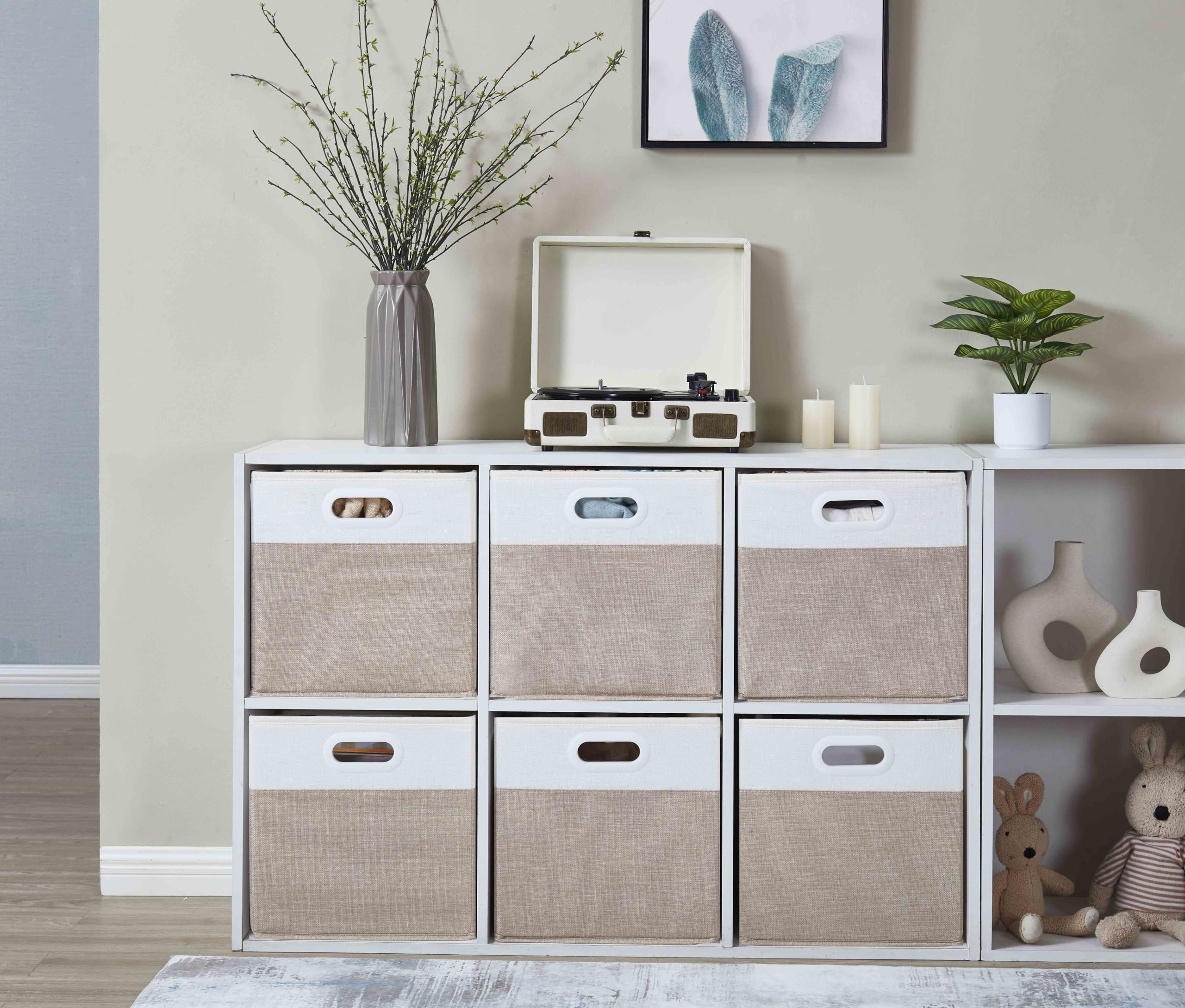 Mangata Cube Storage Boxes 28x28x28 cm, Fabric Storage Cube Baskets for Clothes Bins Baskets - Image 3