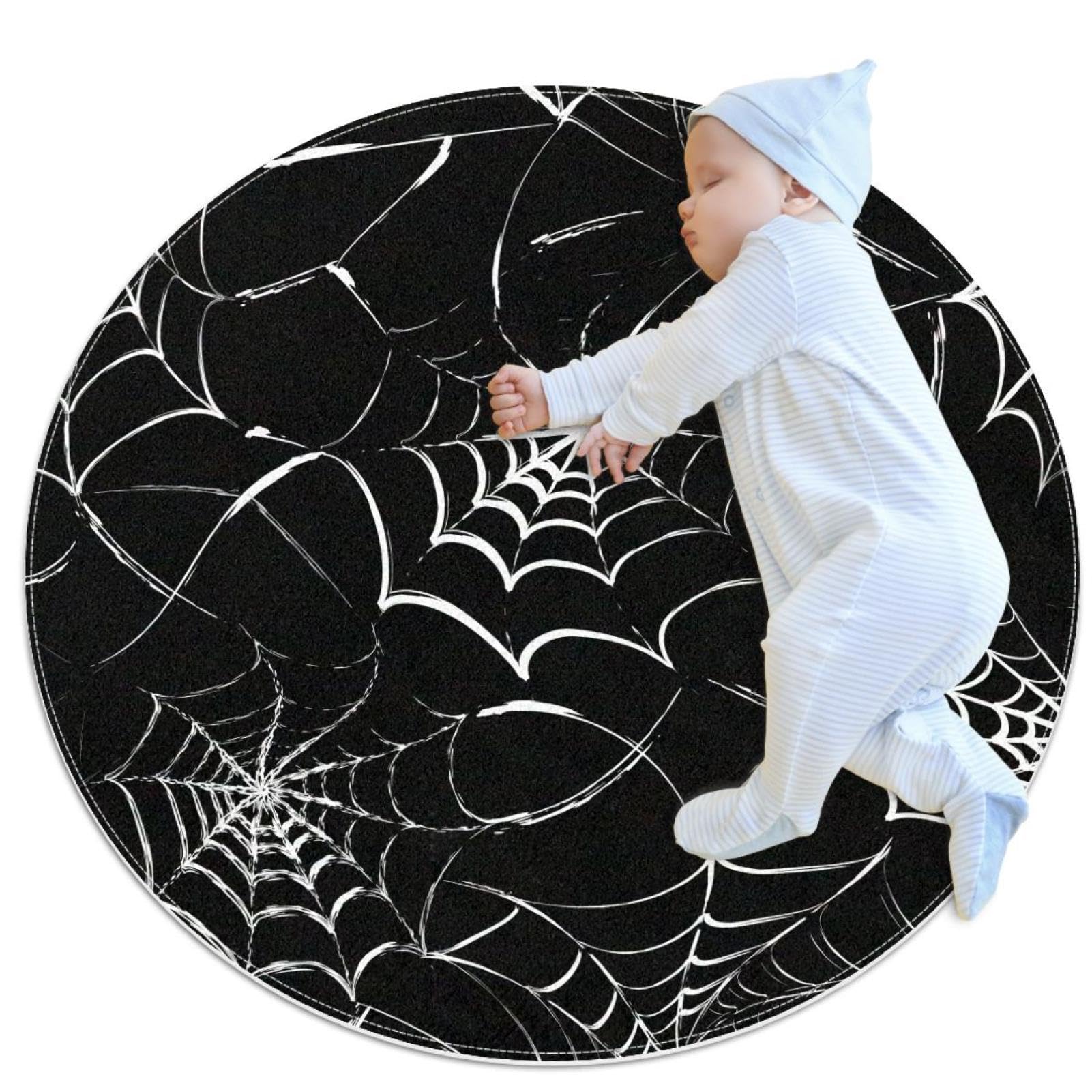Tapis antidérapant toile d'araignée grunge pour chambre d'enfant