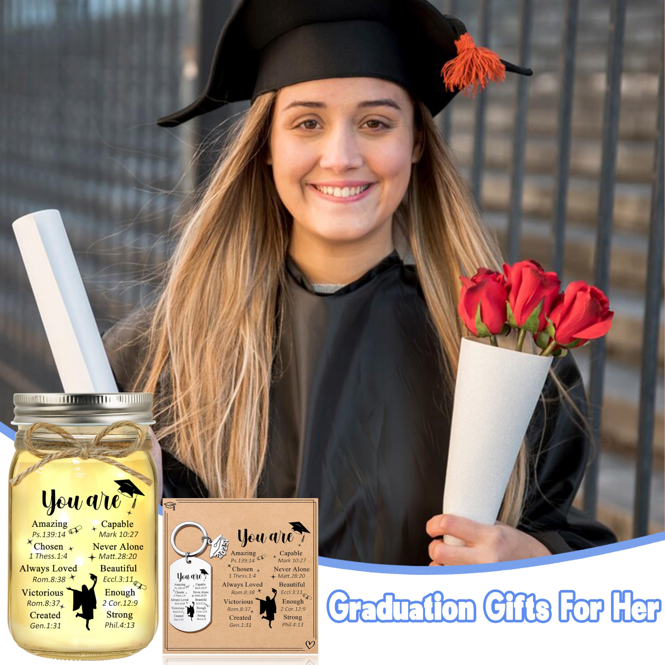 Graduation Gifts for Her 2025, Graduation Christian Gifts for Women Her Daughter Granddaughter Niece Inspirational Gift for Women College High School