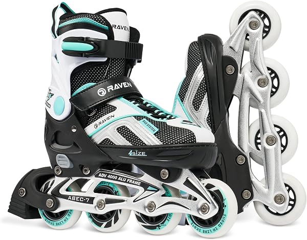 Raven – Patines para niñas, niños, Adultos y niños – Patines con Ruedas – Opción 2 en 1 con Patines de Hielo – Ajustables – Pulse - 5