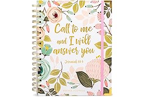 Mary Square Call To Me and I Will Answer You Peachy Floral Paper Prayer Journal