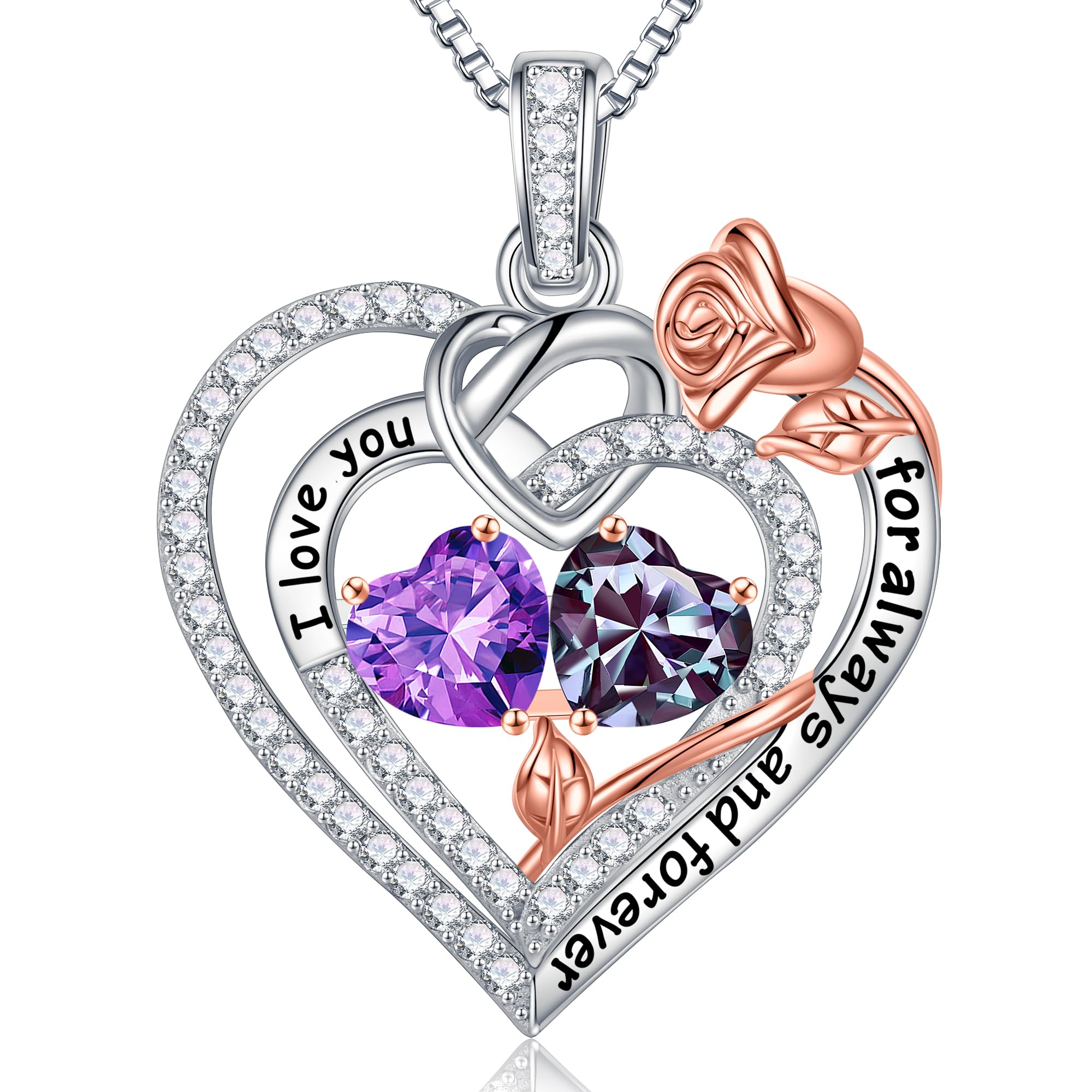 Iefil Rose Heart Necklace