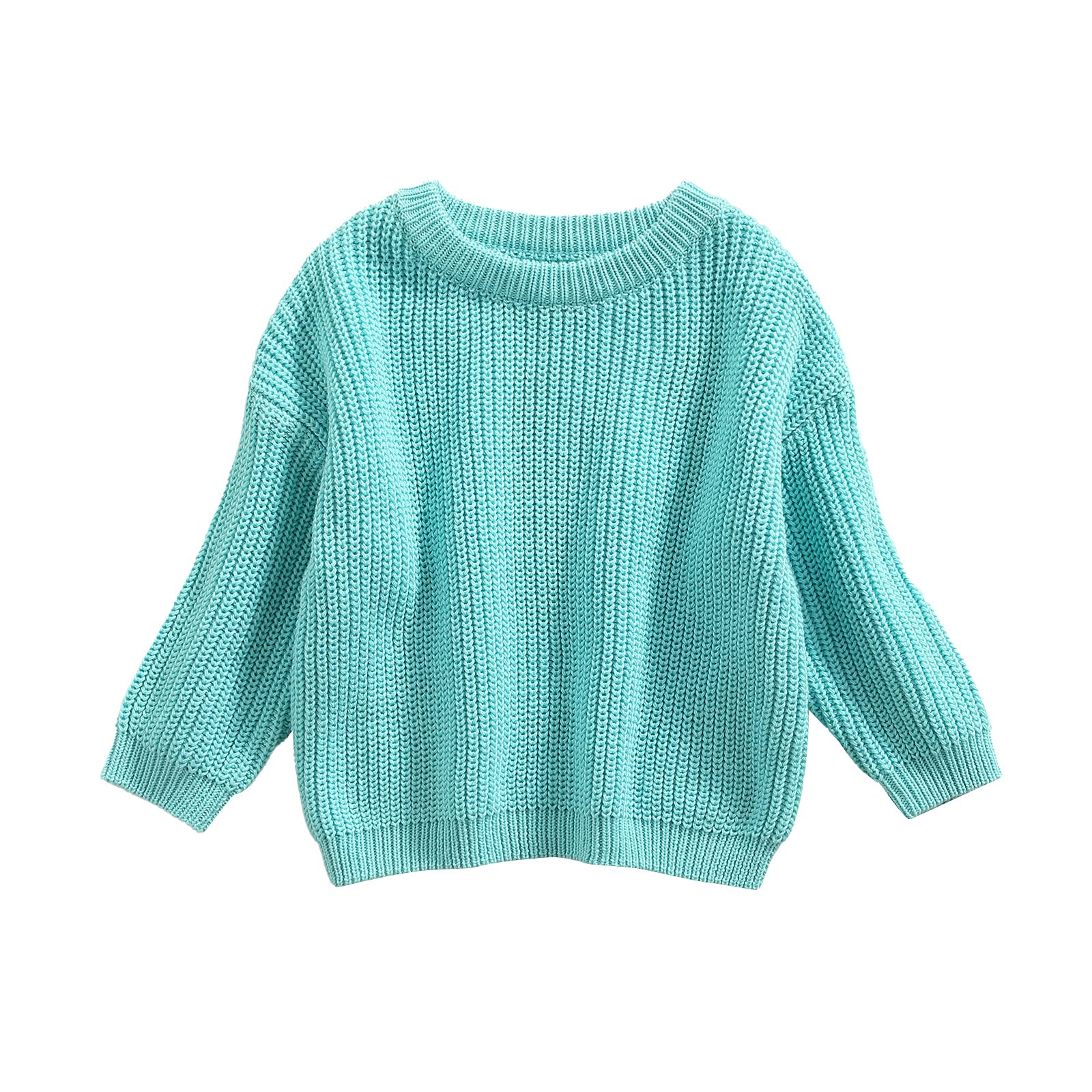 Suéter de punto para bebés y niñas pequeñas, cálido, de manga larga, de punto, para otoño e invierno