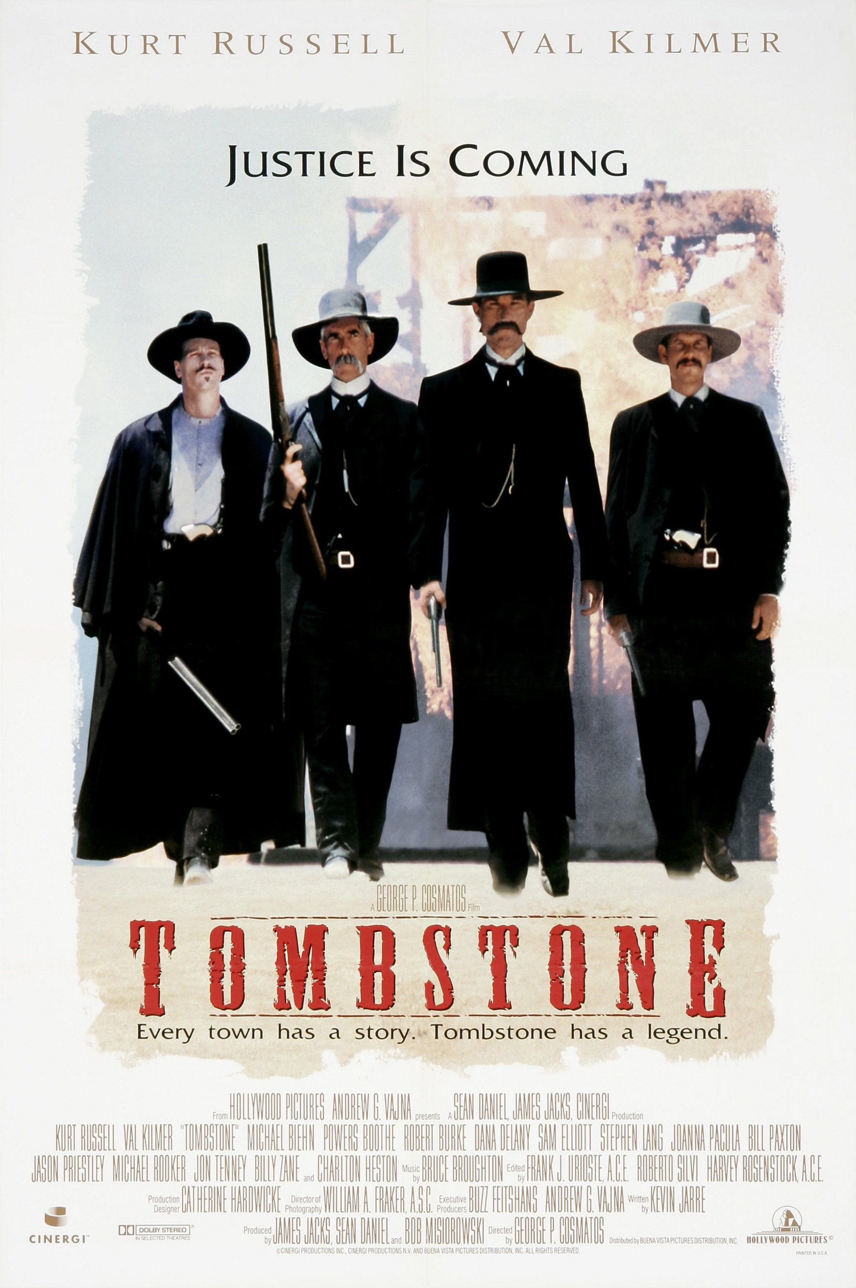 12X8 INCHES TOMBSTONE MOVIE POSTER PRINT APPROX SIZE