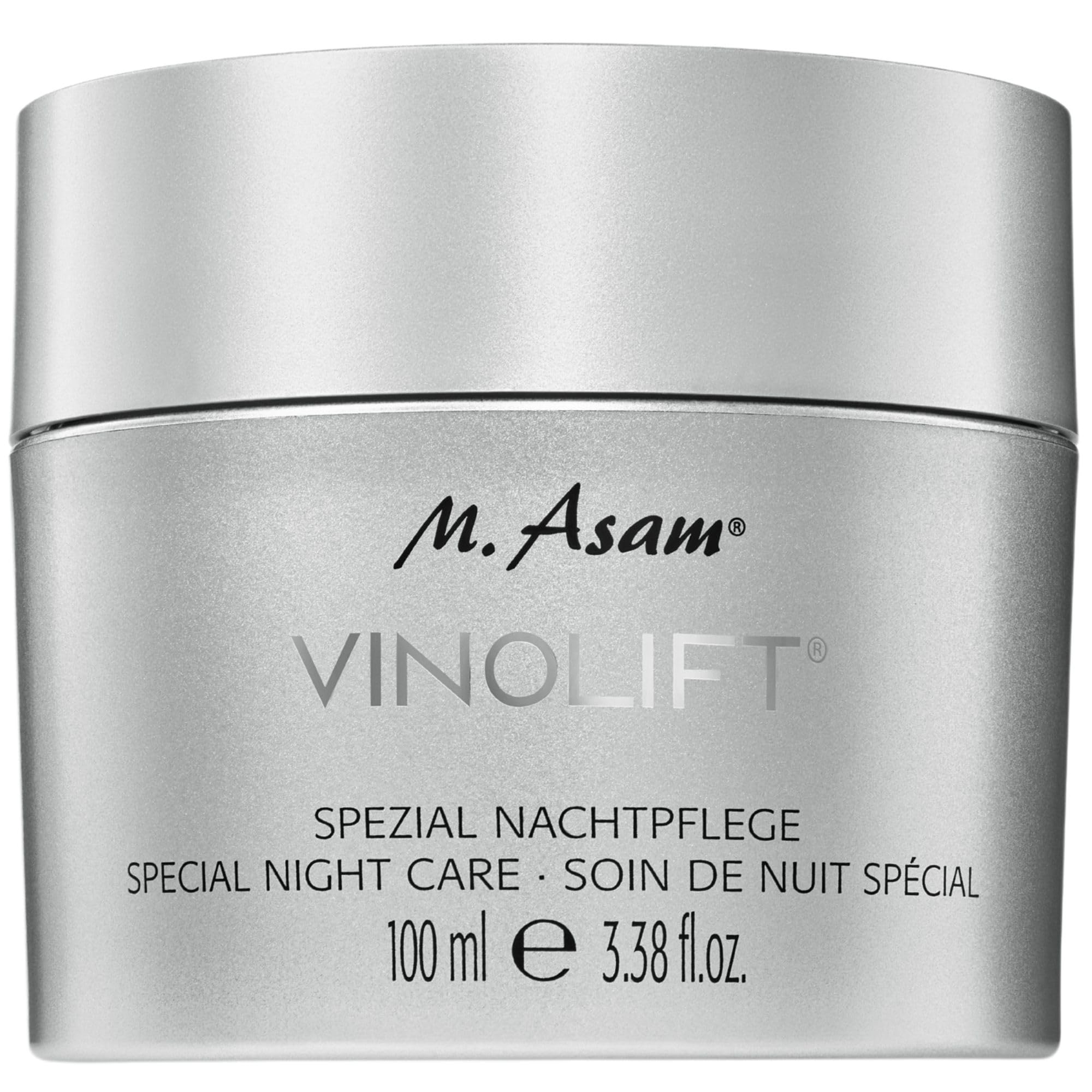 M. Asam Vinolift Spezial Nachtpflege (100 ml) | Reichhaltige Nachtcreme zur Regeneration reifer Haut, Anti Falten Creme Mit Hyaluron, Resveratrol und Traubenkernöl
