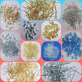 Fashion Trends क्विलिंग और ज्वेलरी बनाने वाली साड़ी सिल्क थ्रेड ज्वेलरी बनाने के लिए 11 आइटम किट - गोल्डन/सिल्वर (25 पीस प्रत्येक)