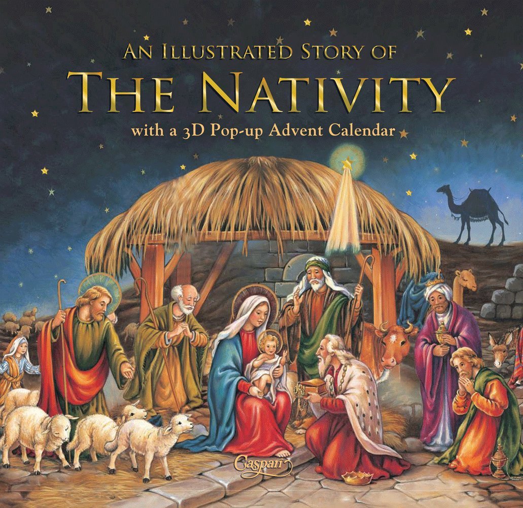 Caspari Nativity 3D Advent Calendar Pop-Up Book - 1 Each