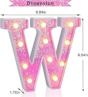 Vista 121 de Foaky LED Letter Lights Sign Marquee Light Up Letters Sign for Night Light Wedding/Birthday Party Battery Powered Christmas Lamp Home Bar