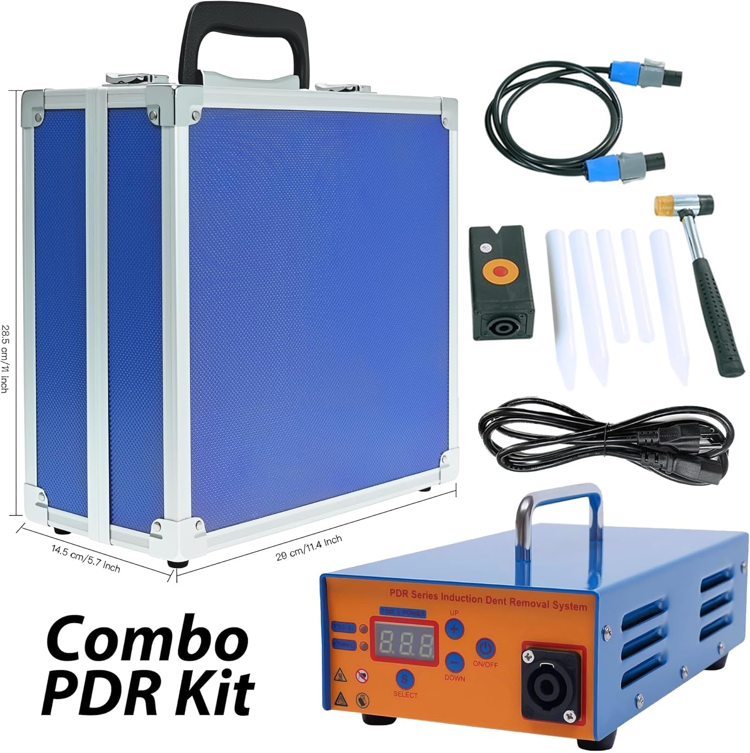 RQG Car Paintless Dent Removal PDR Kit, 1.38KW Auto Body Dent Removal Tool for Car, Portable Induction Heater PDR Tools for Auto Paintless Dent Repair Remover Shop Garage