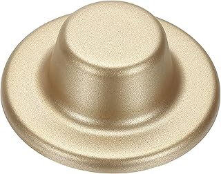 PATIKIL 3" Pipe Wall Covers, ABS Self-Adhesive Reserved Wall Hole Plugs Round Shower Pipe Caps for Bathroom Kitchen Air Conditioner Pipe Holes Decoration (Tall Cap), Golden
