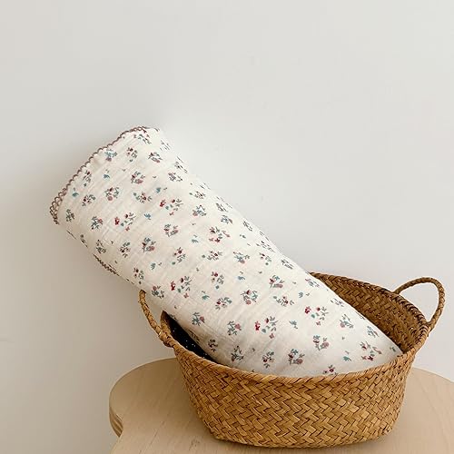 Vista 118 de BuLuTu Mantas de muselina para bebés, niños y niñas, 100% algodón, manta reversible para bebé, manta para cuna, suave, transpirable