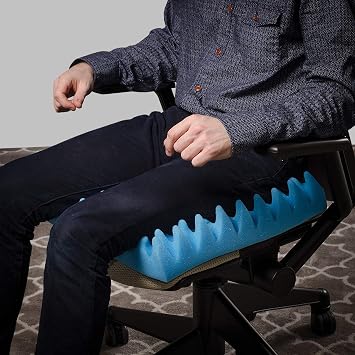 DMI Foam Waffle Cushion For Chair, Egg Crate Cushion Foam Seat Pad, Seat Cushion for Car, Office Chair or Wheelchair Cushion to Relieve Back, Tail Bone Pain, Sciatica, 18x16x4, Car Seat Cushion