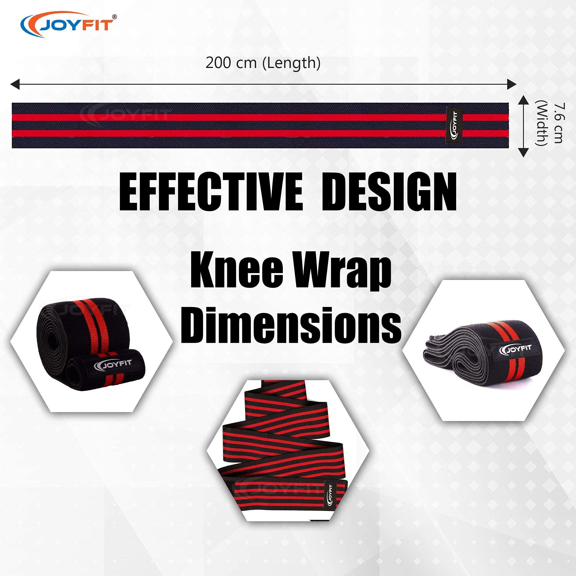 Buy Joyfit Knee Wraps for Home & Gym Training, Powerlifting