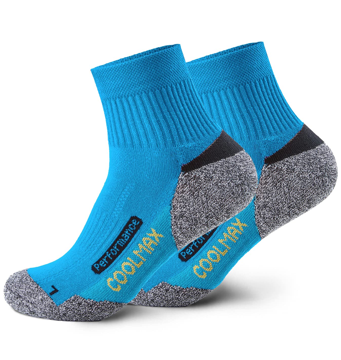 Piarini 2 Paar Coolmax Wandersocken Trekkingsocken Funktionssocken kurz - petrol 47-50
