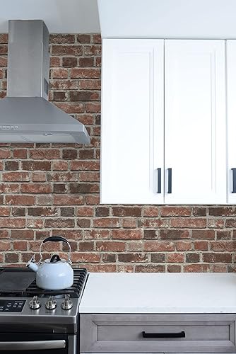 Miniatura 7 de NextWall Papel tapiz de ladrillo sintético envejecido (neutro)