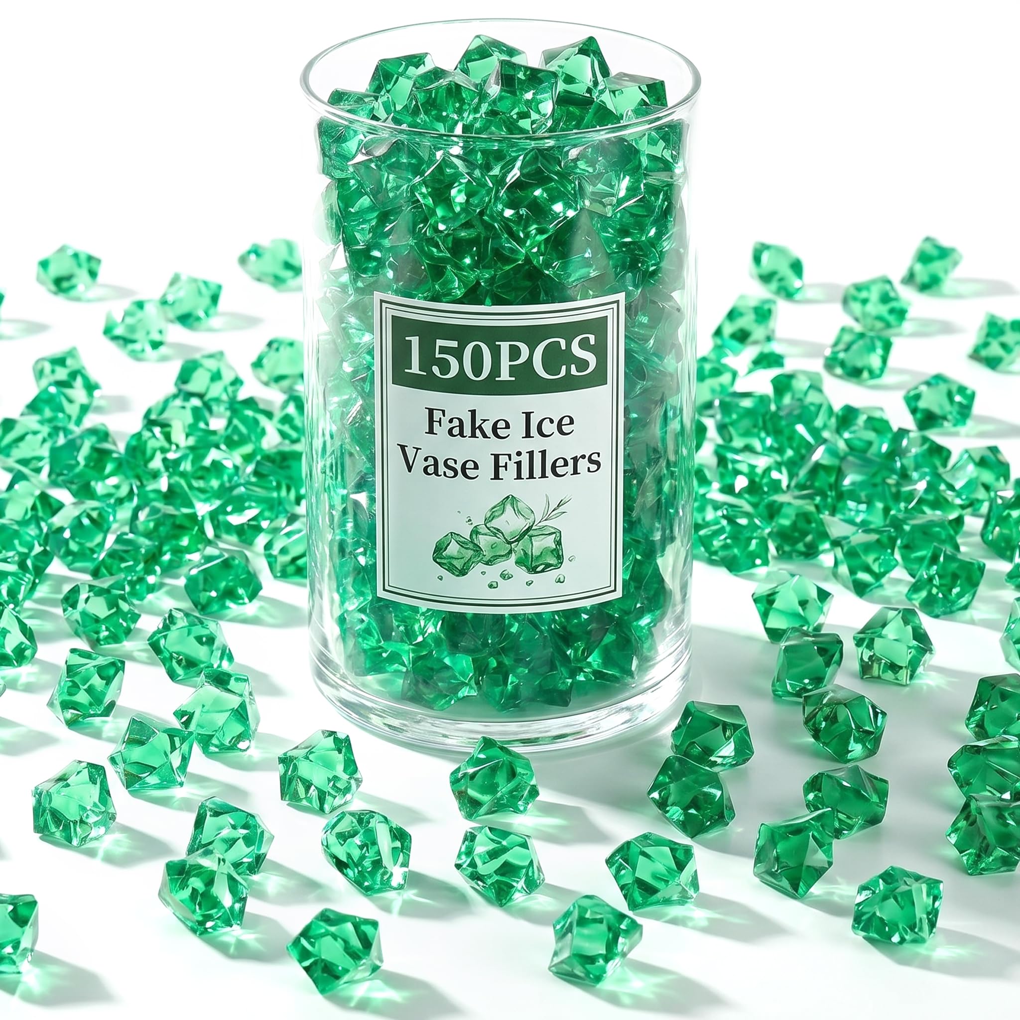 Gold Acrylic Ice Rocks - Vase Fillers & Table Decor -16