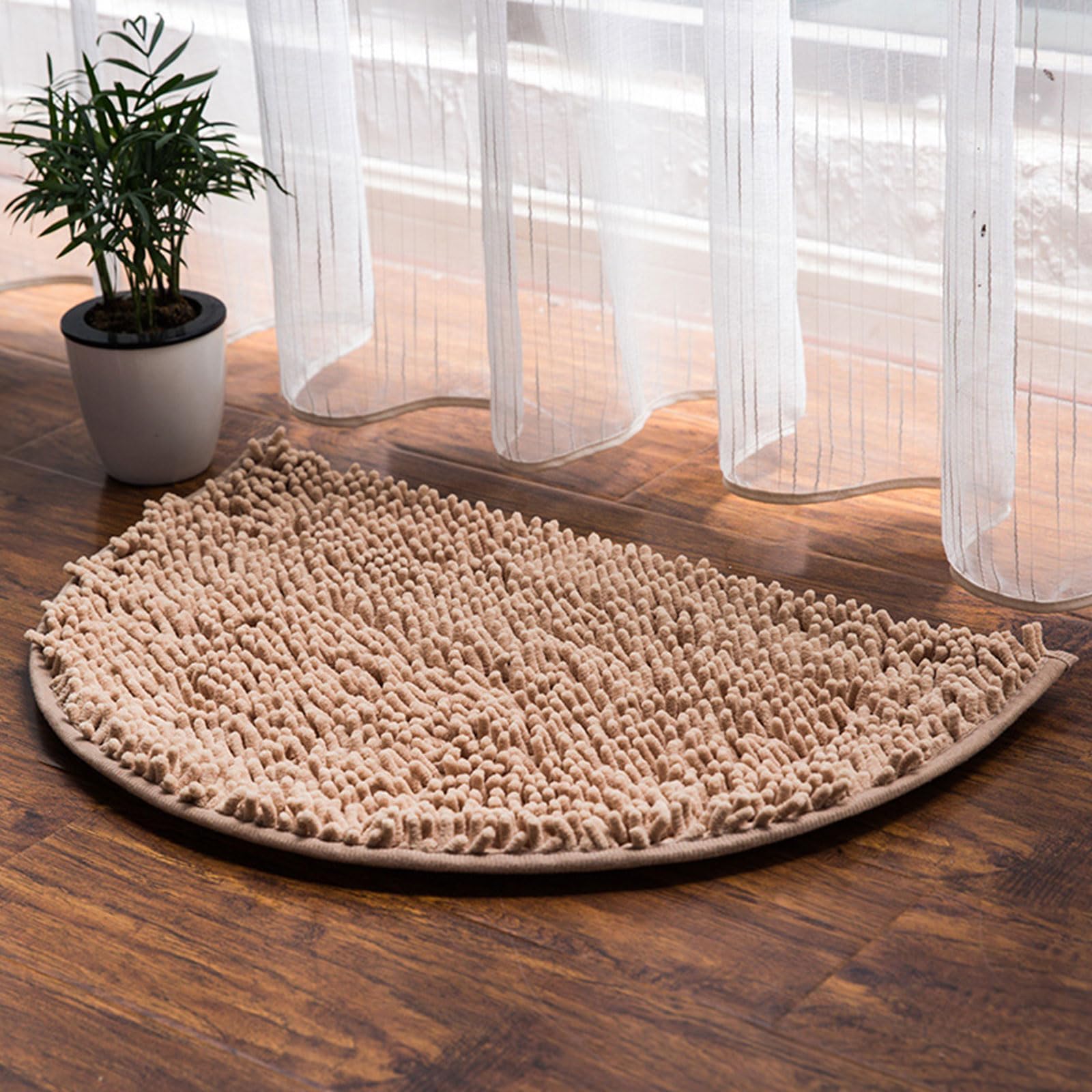 Minicoco Bath Mat Non Slip Anti Mould Mats 40 x 60 cm Curved Bath Mat