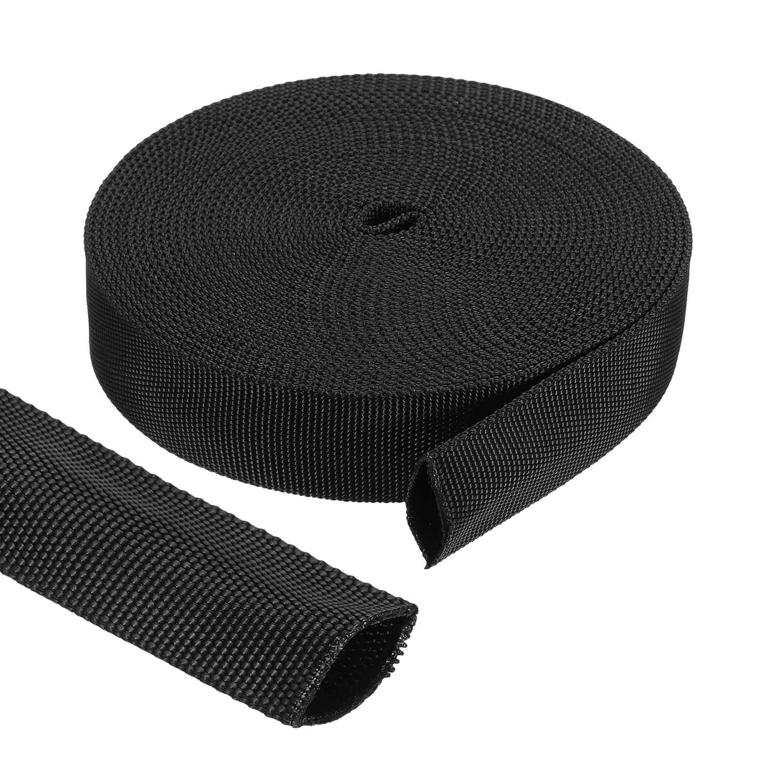 sourcing map Nylon Protective Hose Sleeve 0.7" ID 26FT Cable Cover Sheath Protection Hydraulic Hose Wrap for Welding Cord Tig Torch Hydraulic, Black