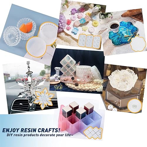Miniatura 5 de Moldes de resina epoxi, paquete de 9 con tutorial, bandeja organizadora de maquillaje para joyas, caja de almacenamiento de lápiz labial