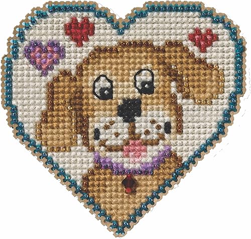 Mill Hill Puppy Love MH182315 - Kit de adorno de punto de cruz con cuentas y cuentas de ramo de primavera 2023