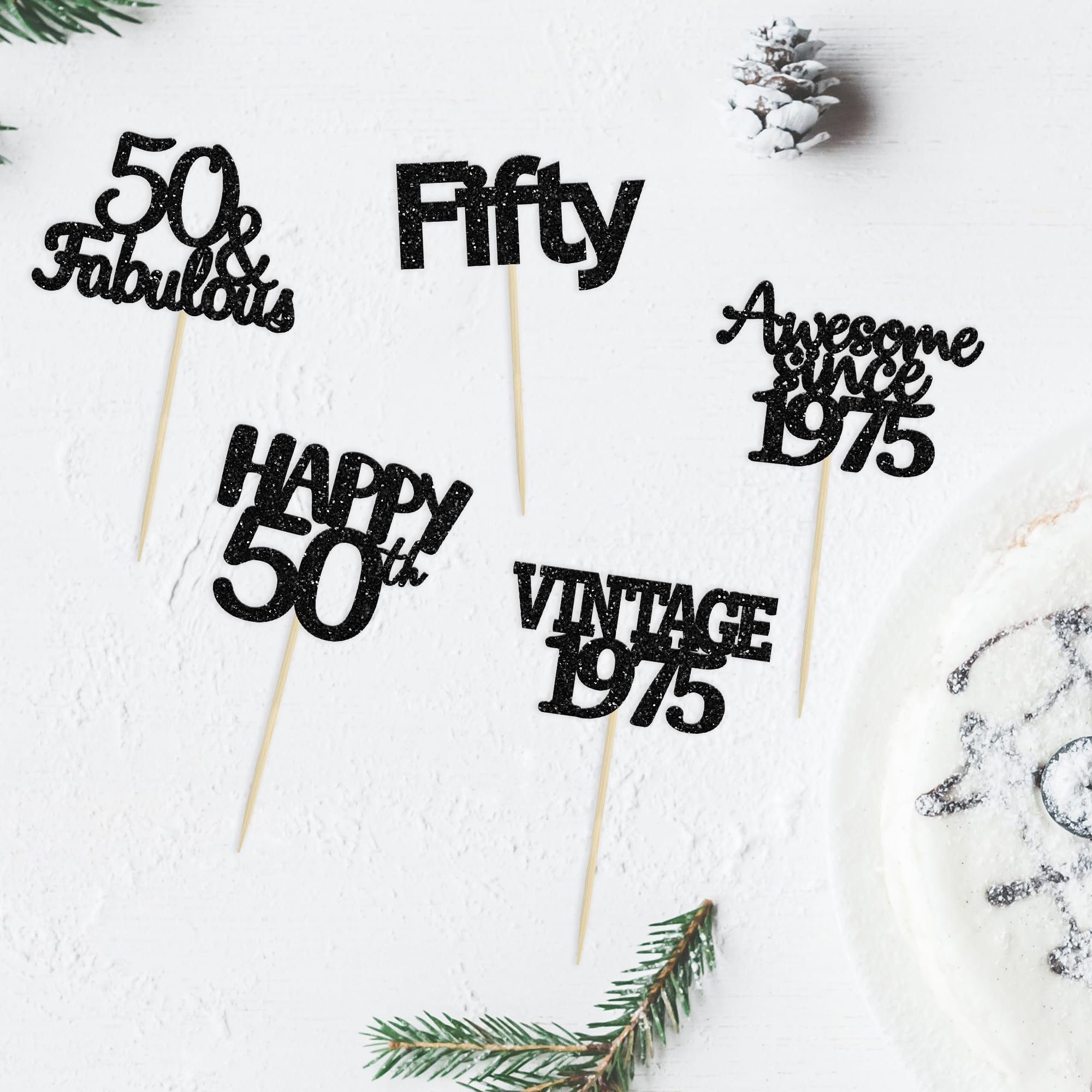 Gyufise Lot De 30 Décorations à Paillettes Pour Cupcakes D