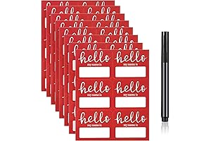 Heart Name Tags Stickers - 120 Count with Marker for Effortless Identification