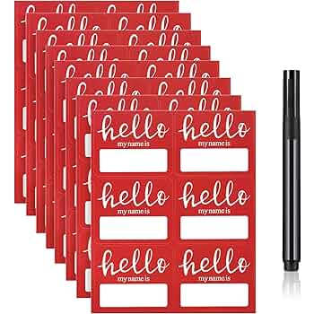 筆記具 my name is Amazon.com: Outus 120 Pcs Hello My Name is Stickers(3