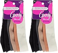 Vista 6 de Goody Envolturas básicas para la cabeza, 6 unidades, tonos neutros, sujeción suave sin daños, bandas elásticas para la cabeza para mujeres