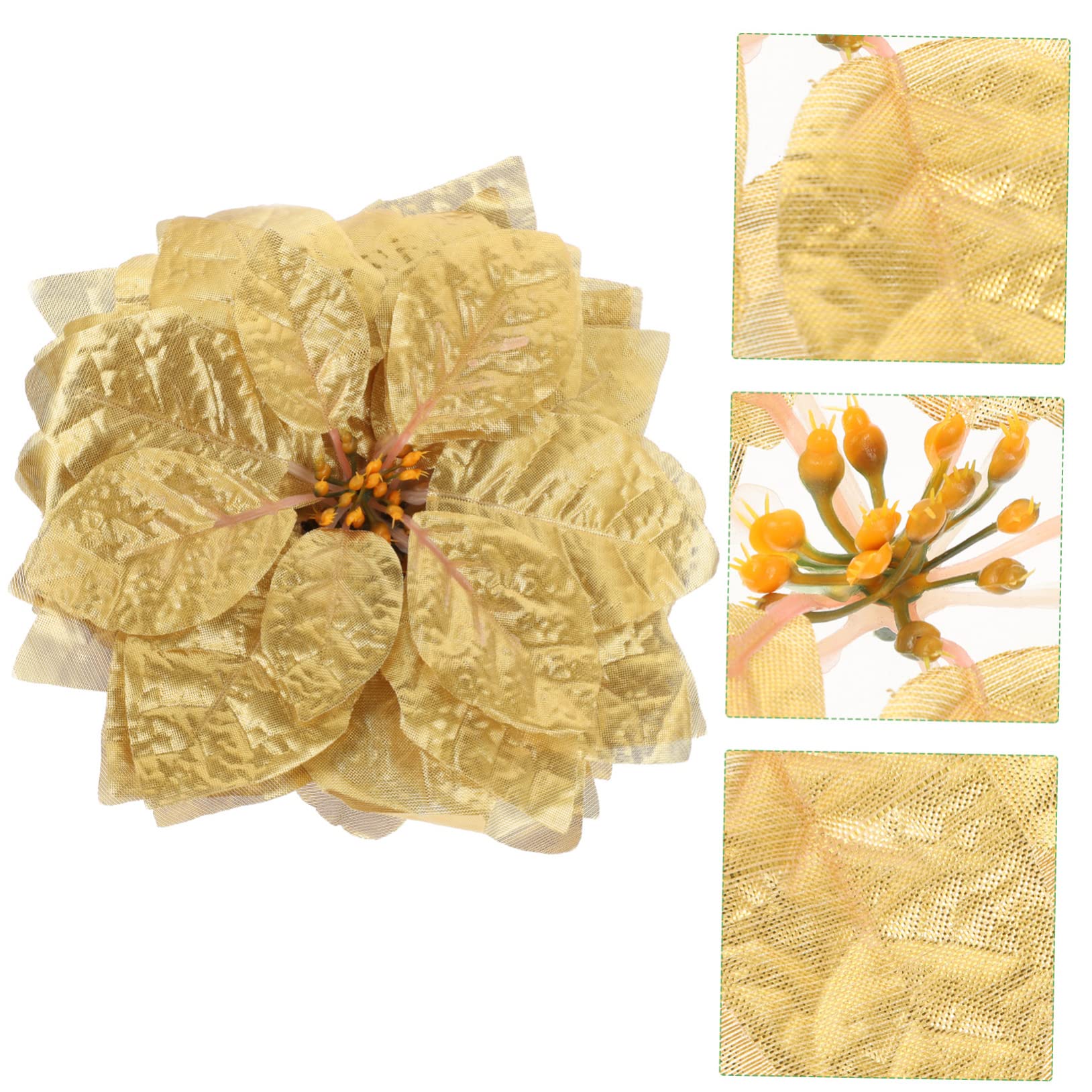 Cabilock 84piezas Flores Artificiales De Poinsettia para Decoración Navideña Flores Falsas para Árboles y Guirnaldas Decoración De Navidad Sin Olor