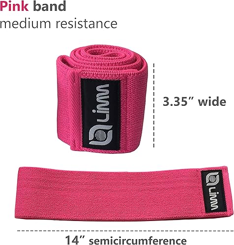 Vista 28 de Fittest Pro by Limm Resistance Bands for Legs and Butt, Fabric Exercise Loop Bands Yoga, Pilates, Rehab, Fitness and Home Workout, Strength Bands 1.