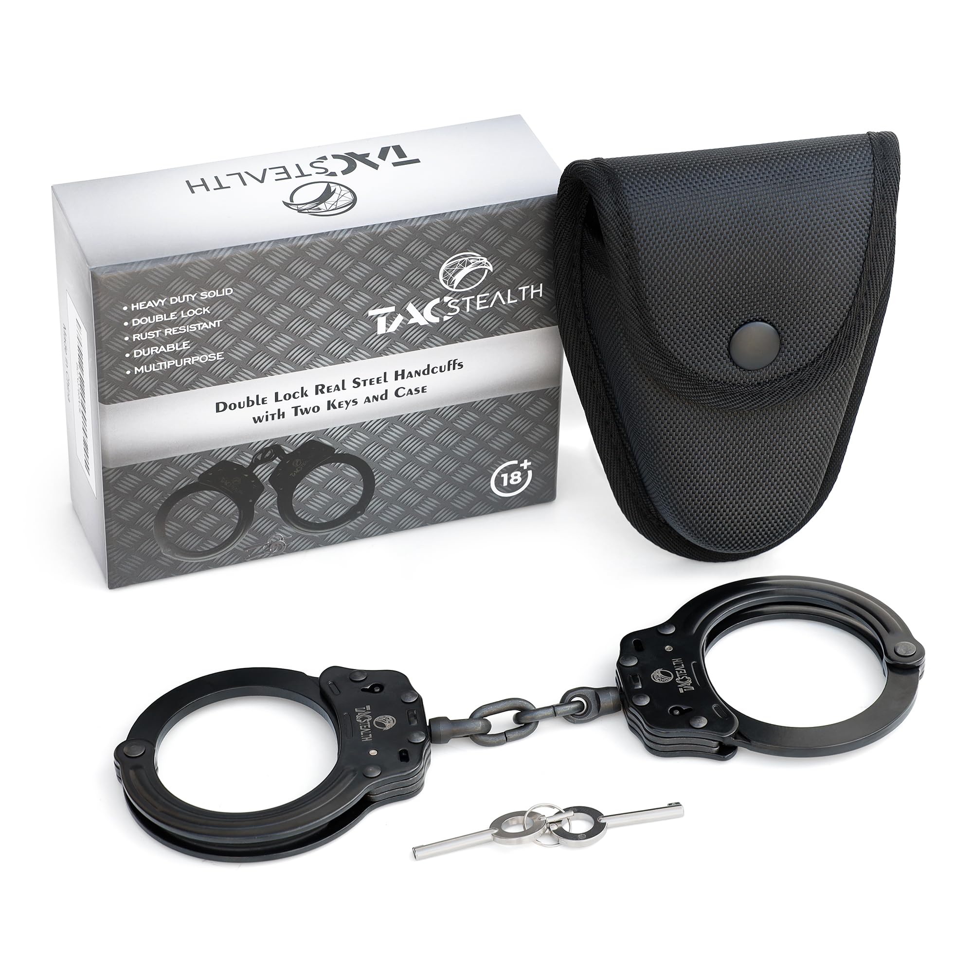 Amazon.co.jp: TacStealth 高耐久スチール手錠 – プロフェッショナル