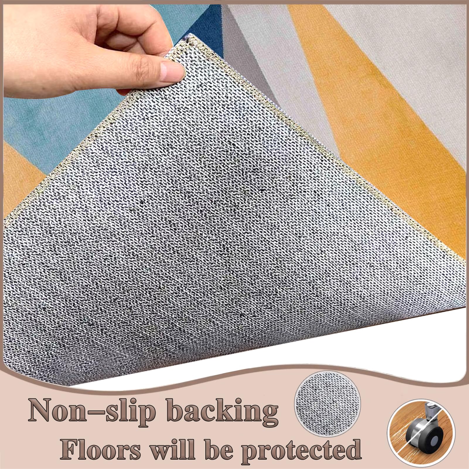 Tapis Protection Sol Chaise Bureau, Tapis de Sol Bureau Tissu,Tapis Gaming Sol, Tapis Chaise de Bureau Gaming antidérapant, Tapis de Protection pour Bois/Carrelage pour Bureau et Maison 120 x 140 cm