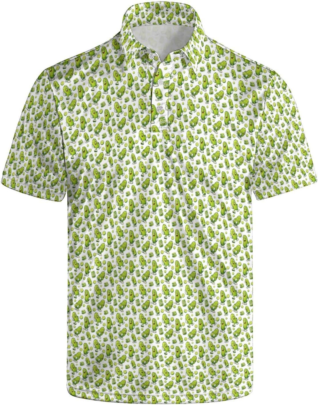 Golf Shirts for Men Moisture Wicking Quick Dry Polo Shirts | Funny Pattern,Lightweight,Breathable Comfort,Stretch Mobility,Casual Golf Polo Shirt